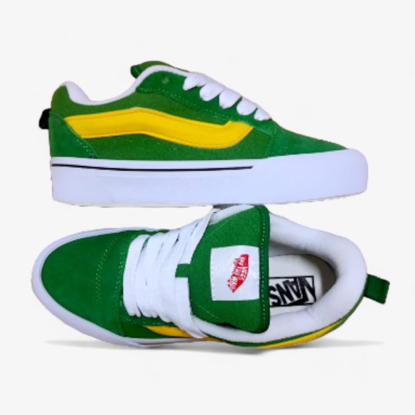 Zapatilla Vans Knu Skool Green/True White - Imagen 2