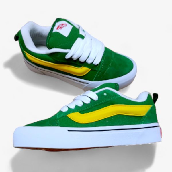 Zapatilla Vans Knu Skool Green/True White - Imagen 5